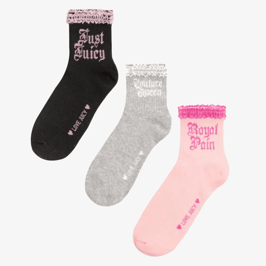 Juicy Couture Чорапи 3 PK LACE SOCKS 