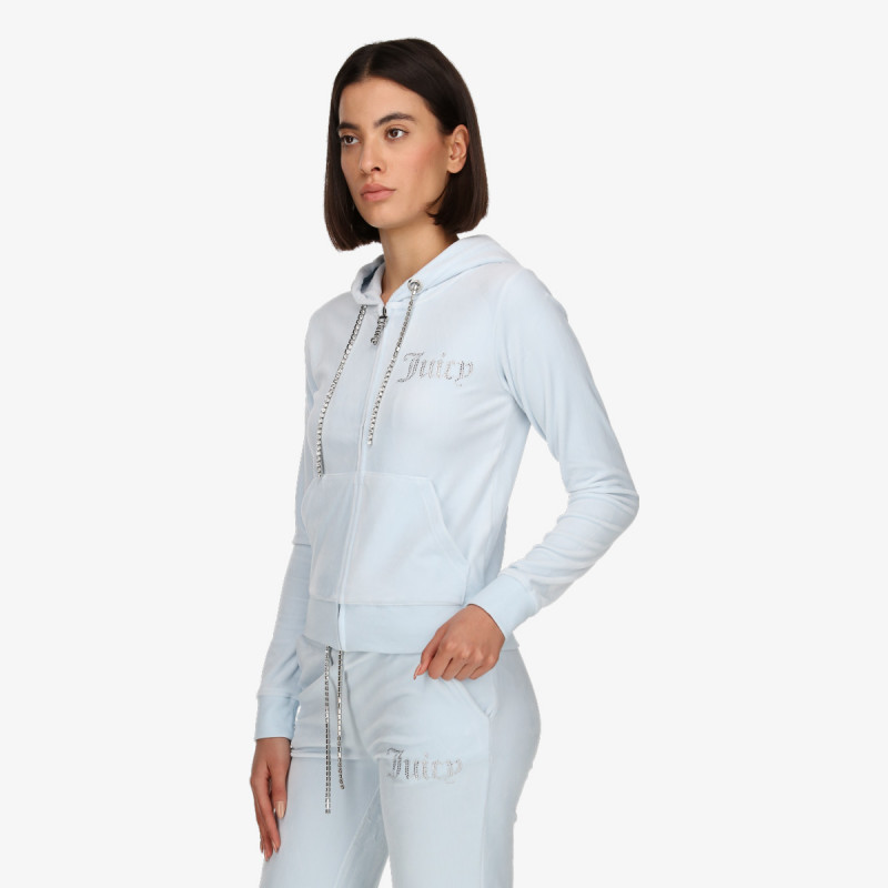 Juicy Couture Bluza DIAMANTE TRIM ROBERTSON HOODIE 