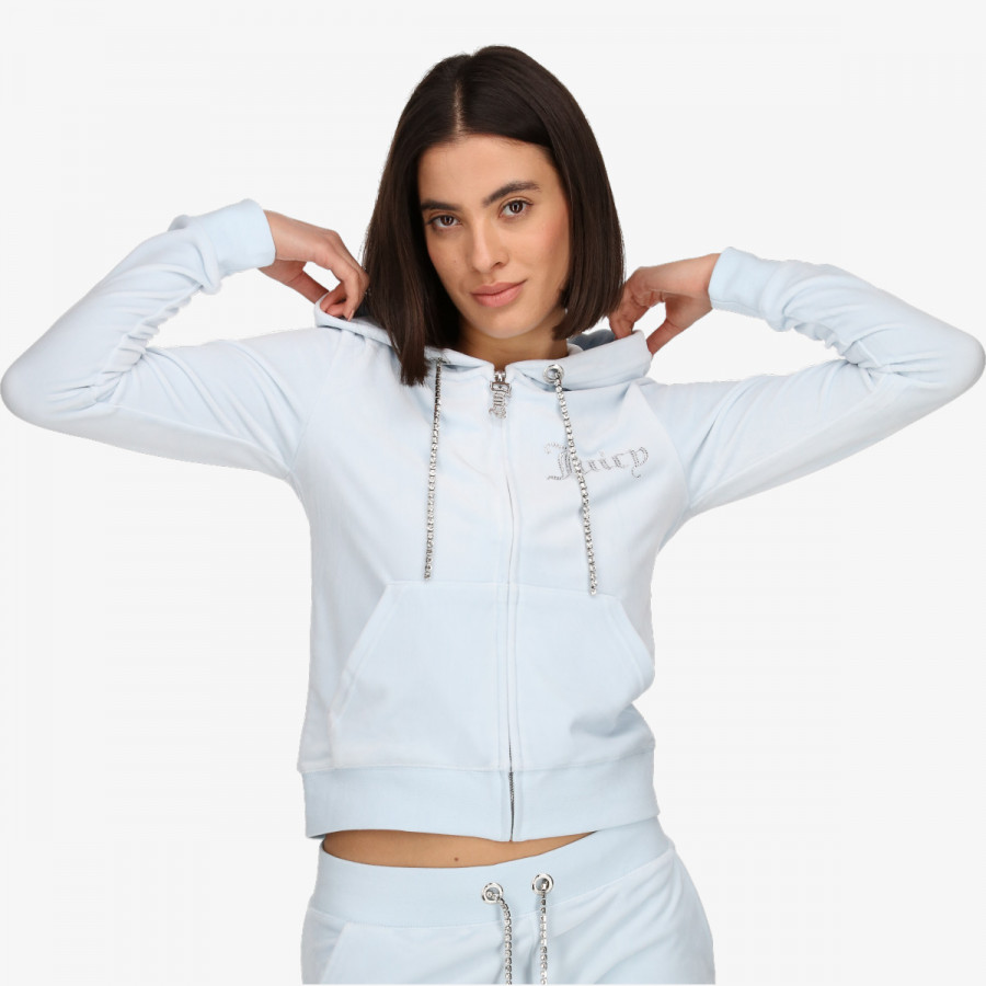 Juicy Couture Bluza DIAMANTE TRIM ROBERTSON HOODIE 