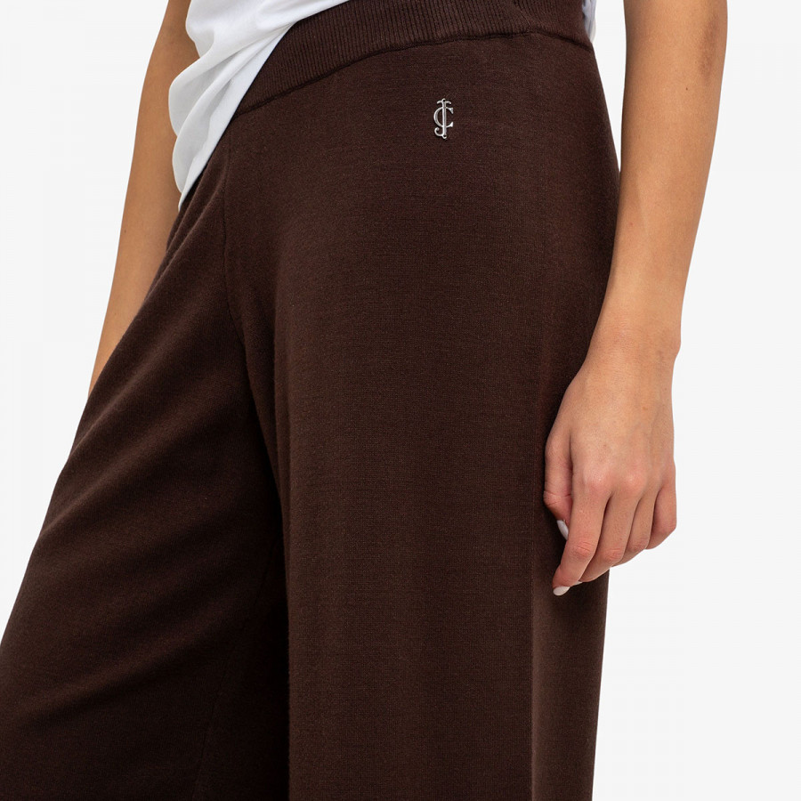 Juicy Couture Долен дел тренерки HERITAGE KNIT MID RISE WIDE LEG 