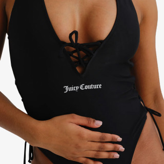 Juicy Couture Једноделен костим за капење Black Lattice One Piece 