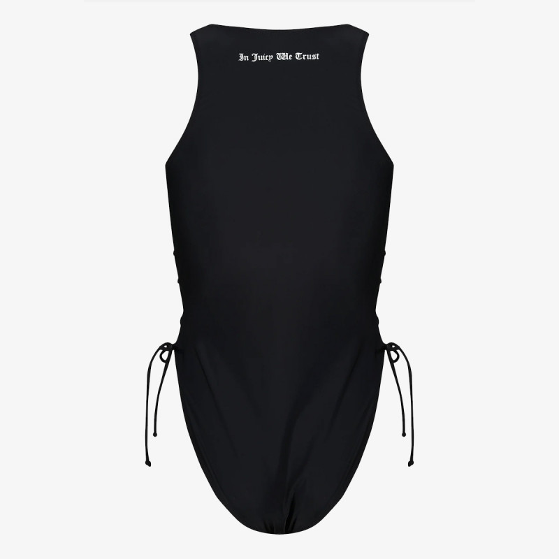 Juicy Couture Једноделен костим за капење Black Lattice One Piece 