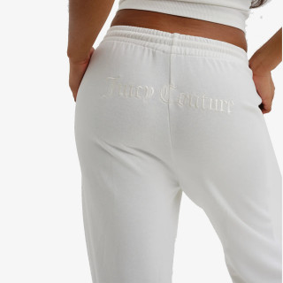 JUICY COUTURE Долен дел тренерки COSY FLEECE LOOSE FITTED WIDE LEG PANT 
