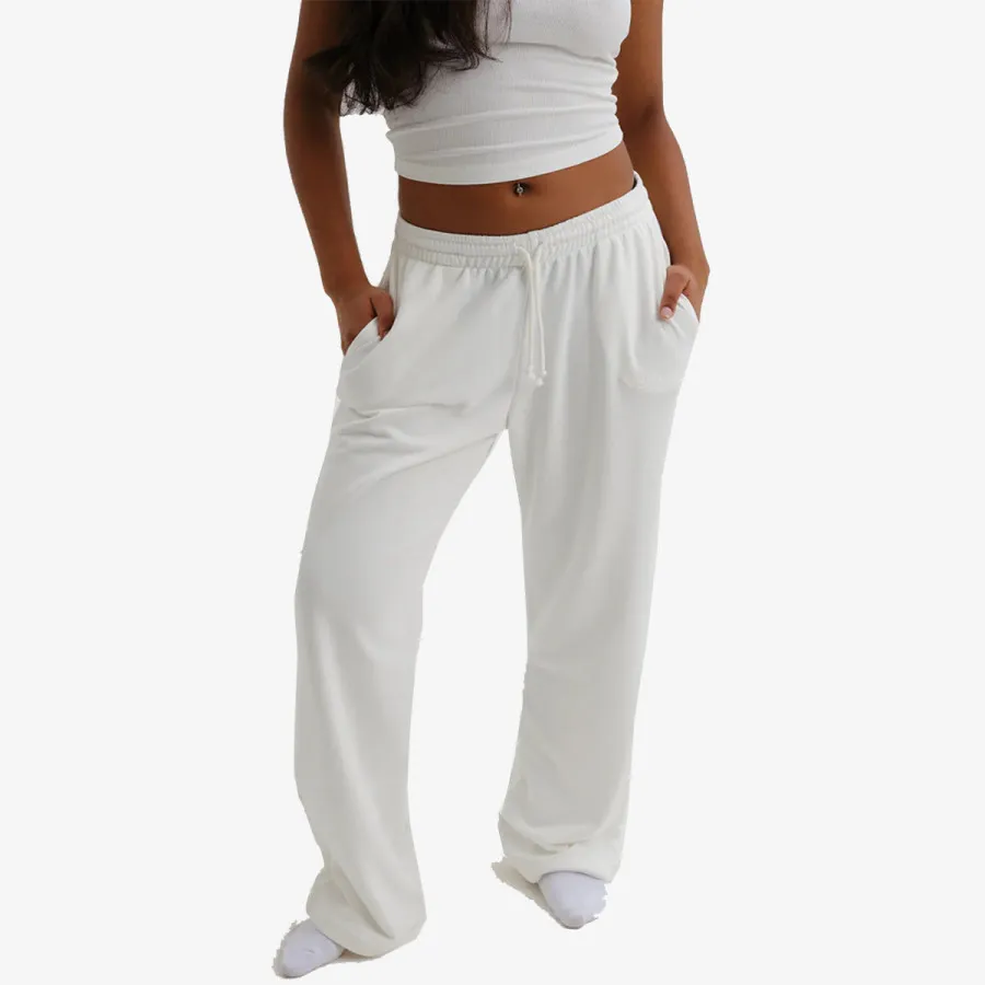 JUICY COUTURE Долен дел тренерки COSY FLEECE LOOSE FITTED WIDE LEG PANT 