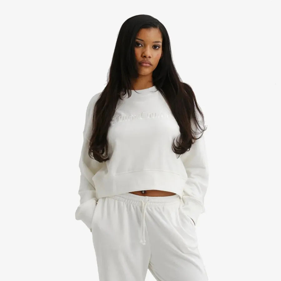 JUICY COUTURE Дуксер COSY FLEECE LOOSE FITTED CREW NECK JUMPE 