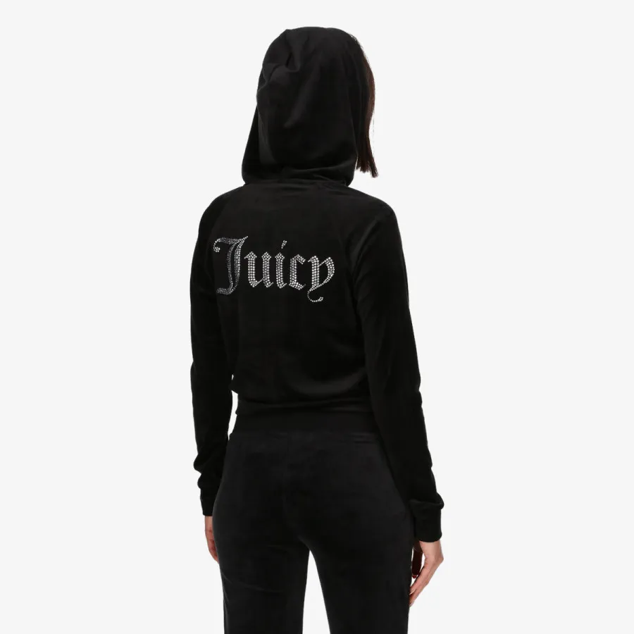 JUICY COUTURE Дуксер CLASSIC VELOUR HOODIE WITH JUICY  LOGO 