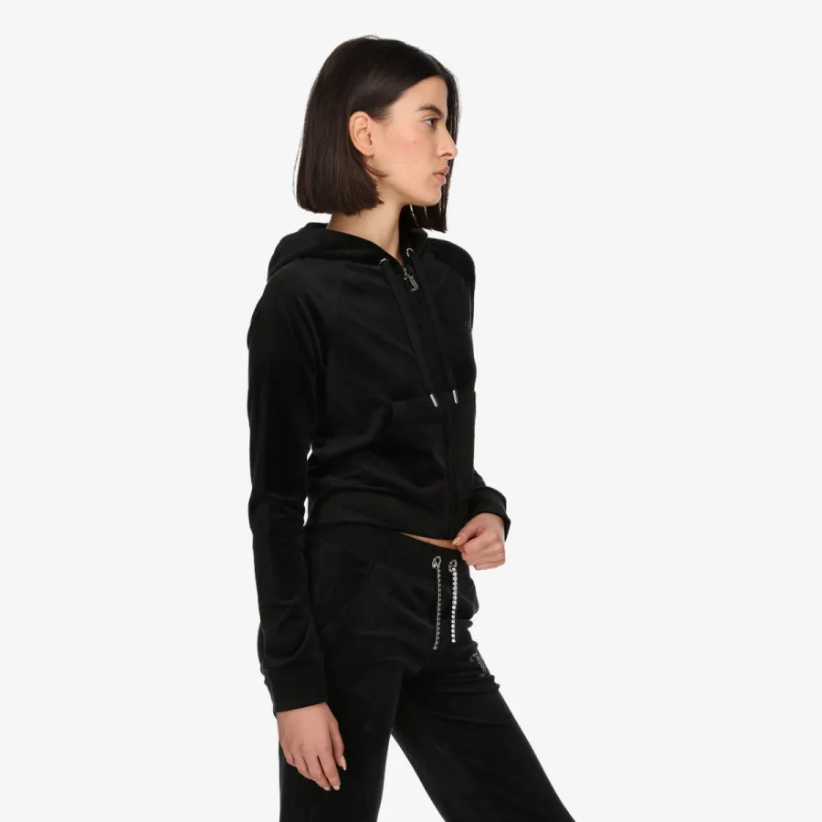 JUICY COUTURE Дуксер CLASSIC VELOUR HOODIE WITH JUICY  LOGO 