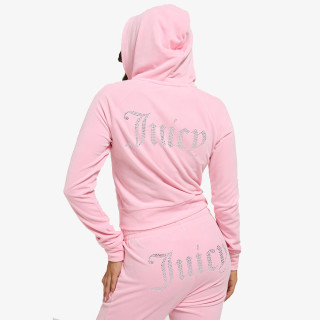 Juicy Couture Дуксер CLASSIC VELOUR HOODIE WITH JUICY  LOGO 