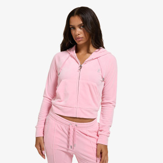 Juicy Couture Дуксер CLASSIC VELOUR HOODIE WITH JUICY  LOGO 