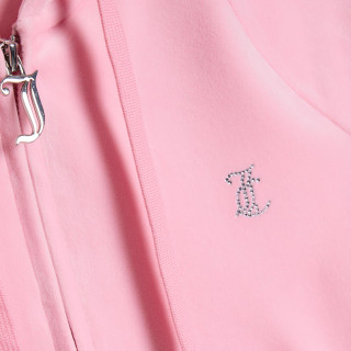 Juicy Couture Дуксер CLASSIC VELOUR HOODIE WITH JUICY  LOGO 