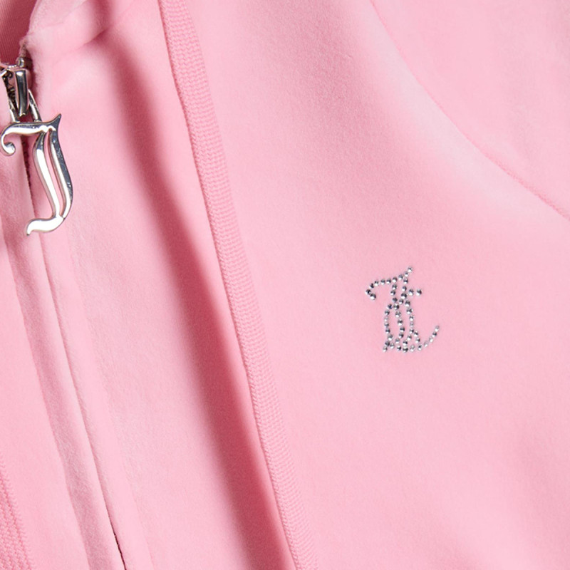 Juicy Couture Дуксер CLASSIC VELOUR HOODIE WITH JUICY  LOGO 