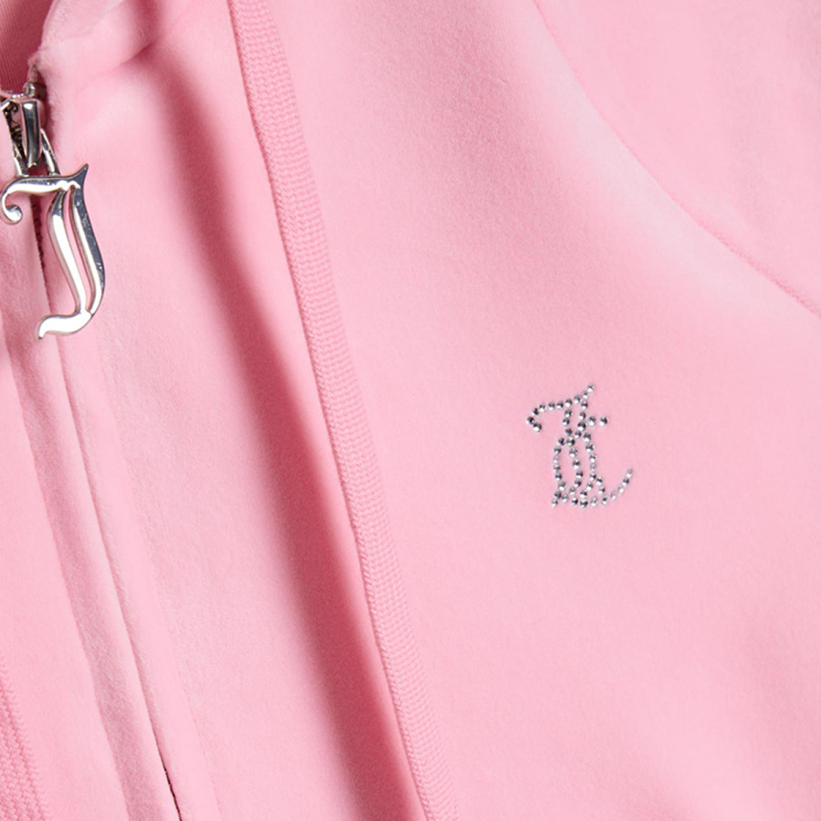 Juicy Couture Дуксер CLASSIC VELOUR HOODIE WITH JUICY  LOGO 
