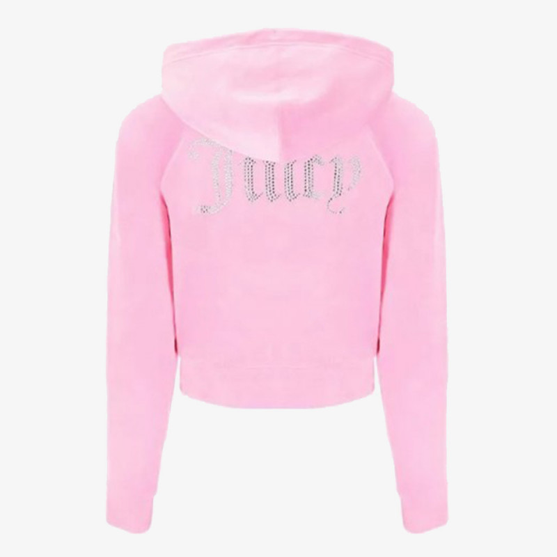 Juicy Couture Дуксер CLASSIC VELOUR HOODIE WITH JUICY  LOGO 
