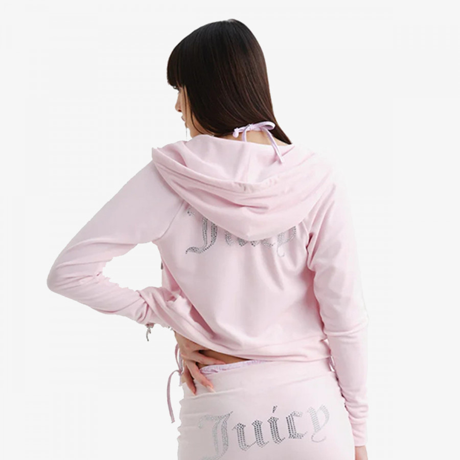 Juicy Couture Дуксер CLASSIC VELOUR HOODIE WITH JUICY  LOGO 