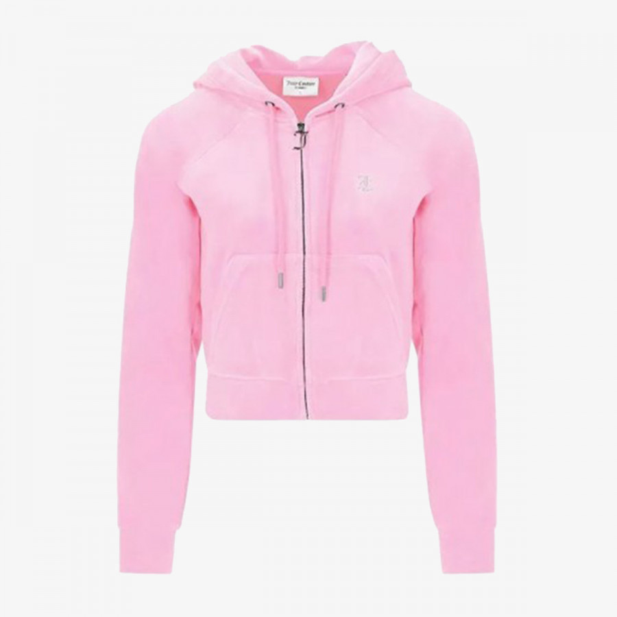 Juicy Couture Дуксер CLASSIC VELOUR HOODIE WITH JUICY  LOGO 