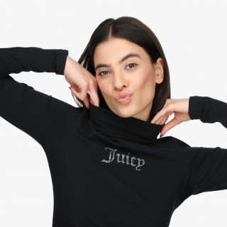 Juicy Couture Дуксер VIRGO DIAMANTE ROLL NECK TOP 