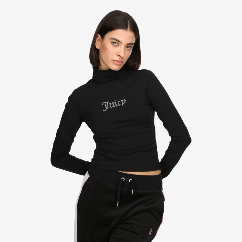 Juicy Couture Дуксер VIRGO DIAMANTE ROLL NECK TOP 