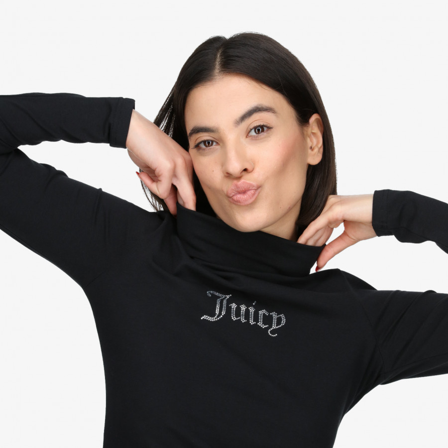 Juicy Couture Дуксер VIRGO DIAMANTE ROLL NECK TOP 