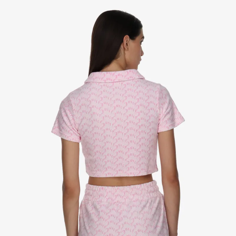 JUICY COUTURE Маица TOWELLING SHIRT WITH MONOGRAM PRINT 