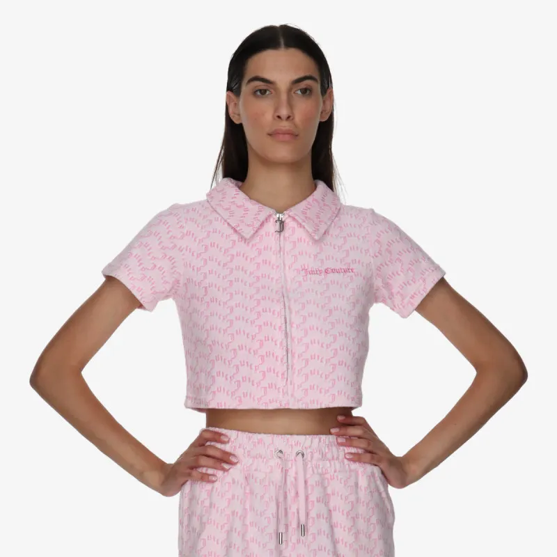 JUICY COUTURE Маица TOWELLING SHIRT WITH MONOGRAM PRINT 