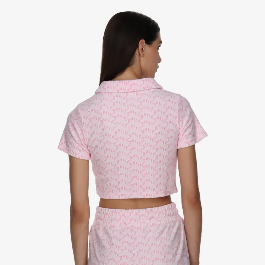 JUICY COUTURE Маица TOWELLING SHIRT WITH MONOGRAM PRINT 