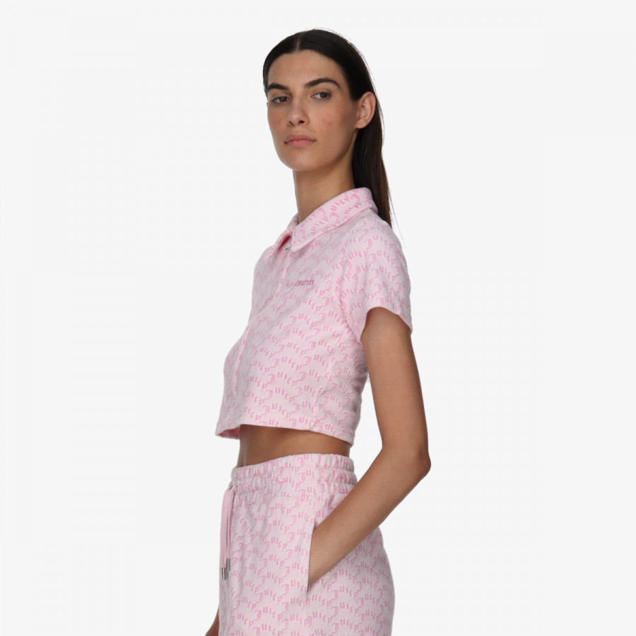 Juicy Couture Маица TOWELLING SHIRT WITH MONOGRAM PRINT 