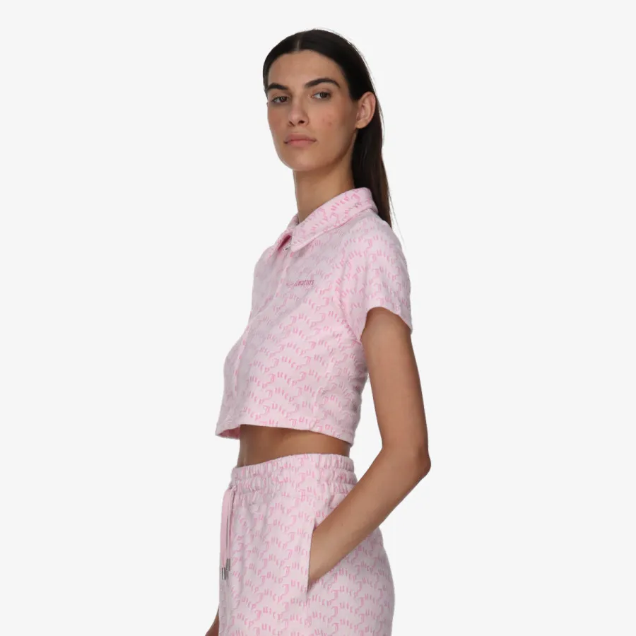 JUICY COUTURE Маица TOWELLING SHIRT WITH MONOGRAM PRINT 