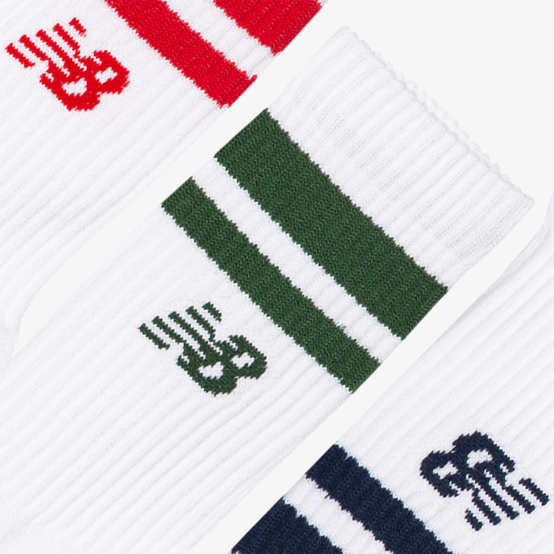 New Balance Çorape Active Lifestyle Striped Crew Socks 3 Pa 