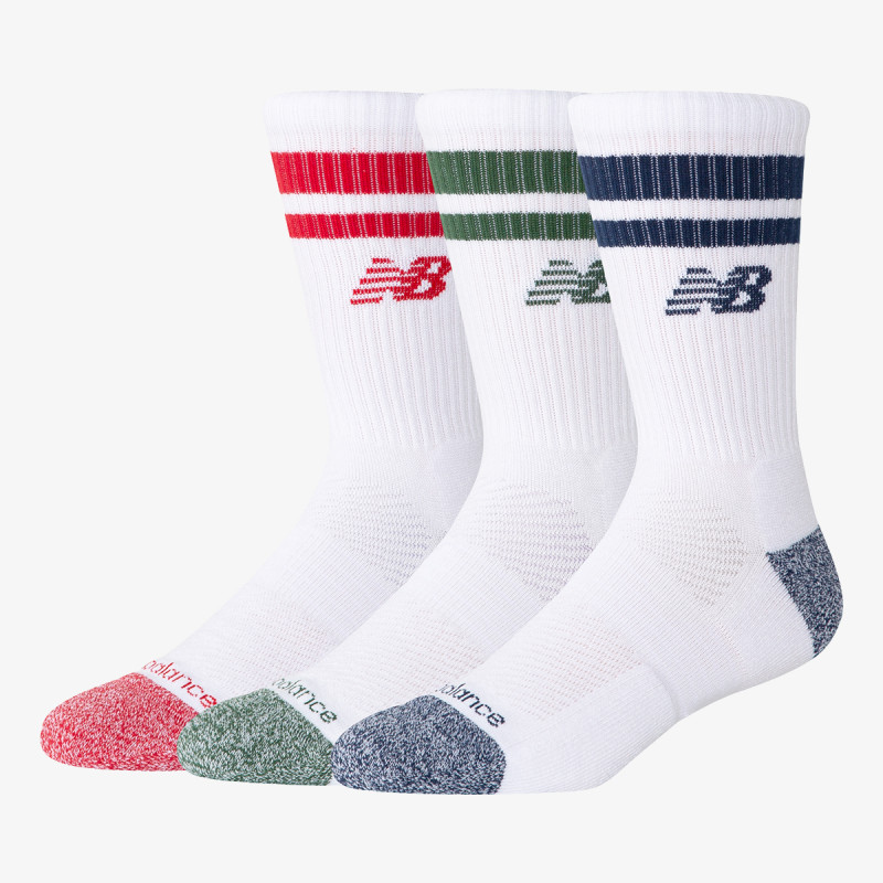 New Balance Çorape Active Lifestyle Striped Crew Socks 3 Pa 