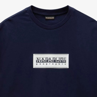 Napapijri Bluzë S-BOX LOGO SS 176 BLU MARINE 