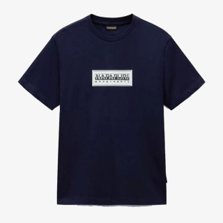 Napapijri Bluzë S-BOX LOGO SS 176 BLU MARINE 