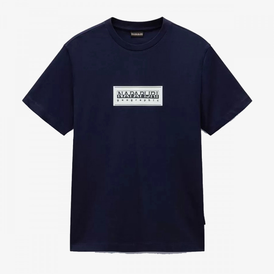 Napapijri Bluzë S-BOX LOGO SS 176 BLU MARINE 