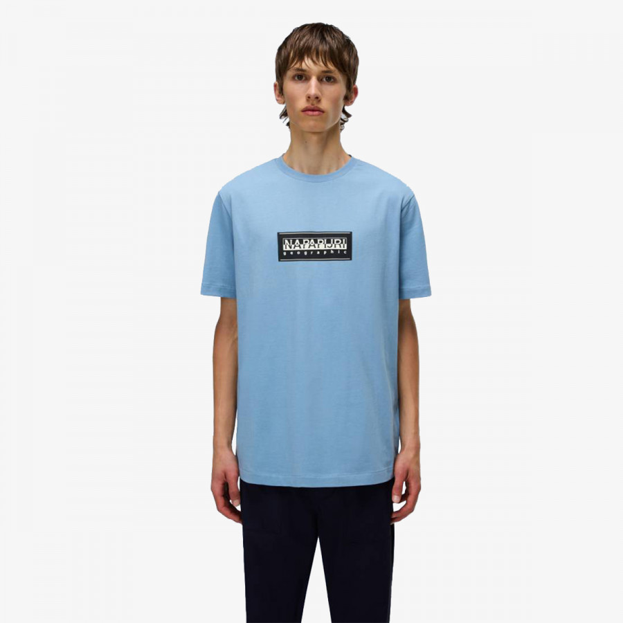 Napapijri Маица S-BOX LOGO SS FADED DENIM 