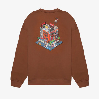 Sprayground Дуксер BLOCK PARTY CREWNECK BROWN 