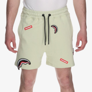 Sprayground Pantallona të shkurtra SHARK PATCHES SHORTS SAGE 