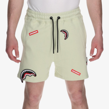 Sprayground Pantallona të shkurtra SHARK PATCHES SHORTS SAGE 