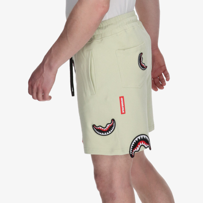 Sprayground Pantallona të shkurtra SHARK PATCHES SHORTS SAGE 