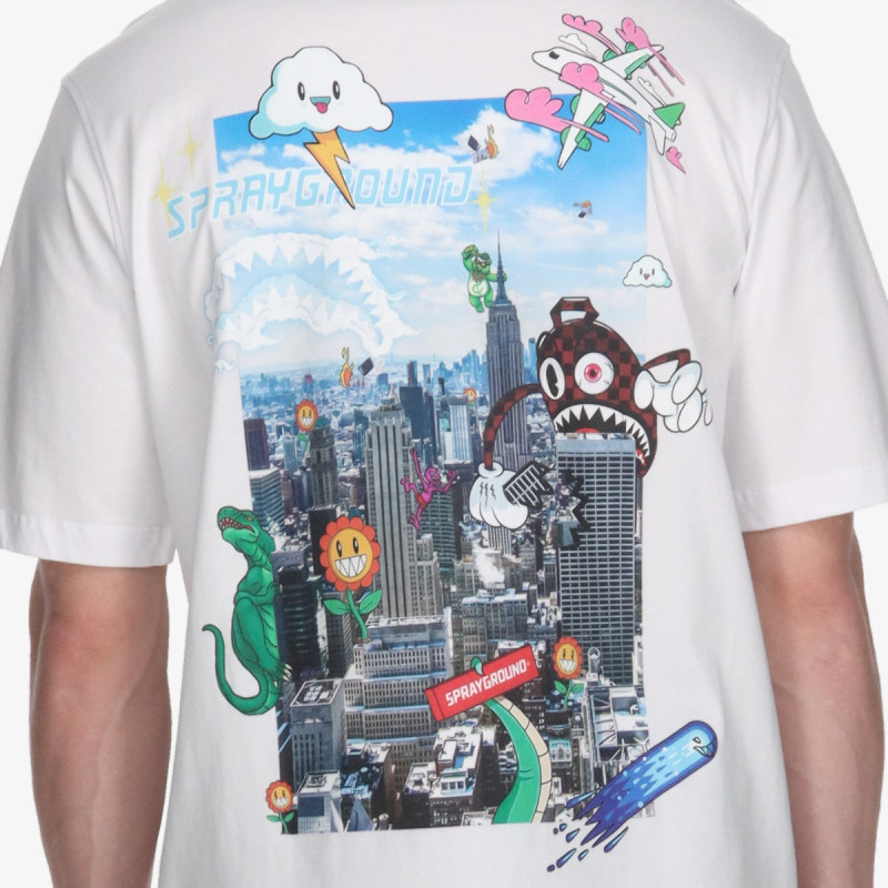 Sprayground Маица CHARACTER INVASION T-SHIRT WHT 
