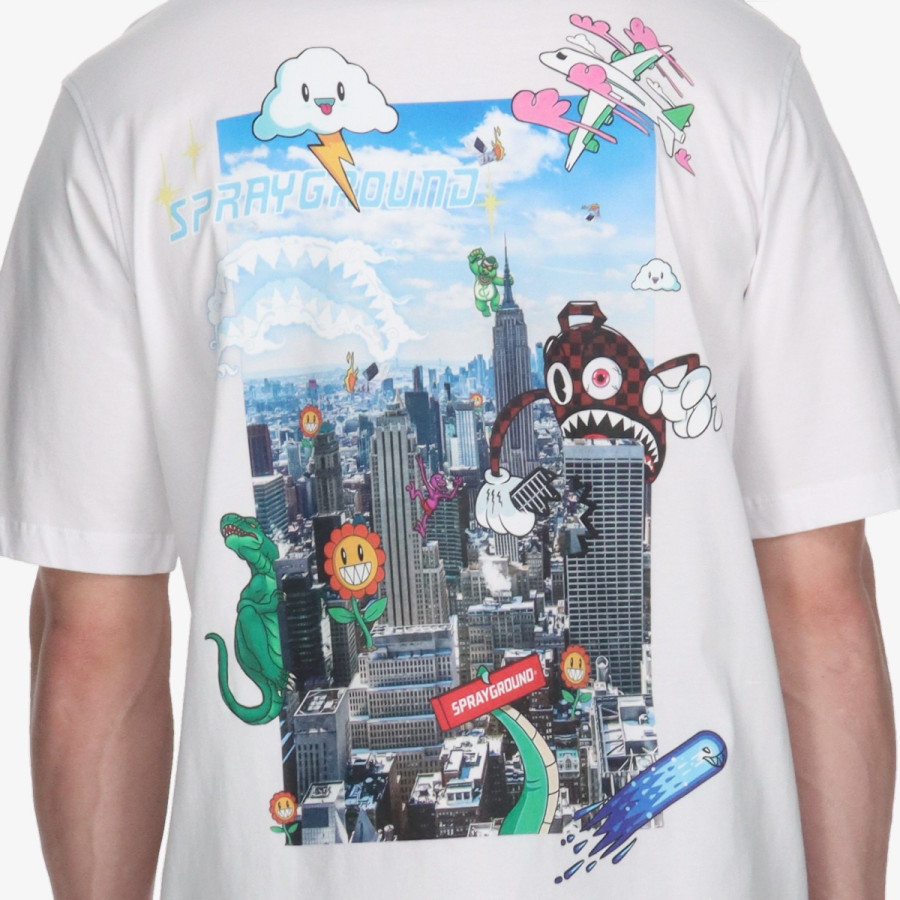 Sprayground Маица CHARACTER INVASION T-SHIRT WHT 