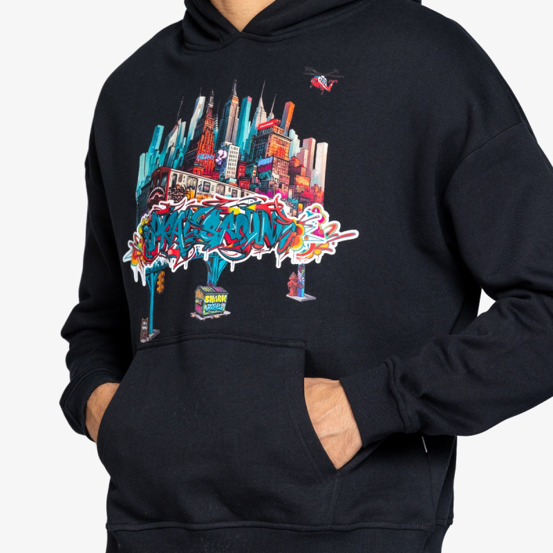Sprayground Дуксер CITY SKYLINE COMFY HOODIE BLK 