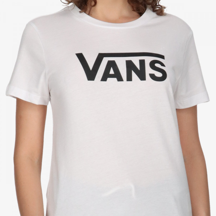 Vans Маица WM DROP V SS CREW-B WHITE-BLACK 