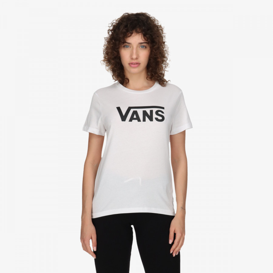 Vans Маица WM DROP V SS CREW-B WHITE-BLACK 